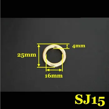 50 шт./лот, круглое уплотнительное кольцо из твердой Латуни 16 * 25 * 4 мм, желтая Медь