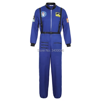 комбинезон астронавта костюм астронавта костюм для взрослых летный костюм Хэллоуин косплей цельный комбинезон мужчины женщины синий белый оранжевый
