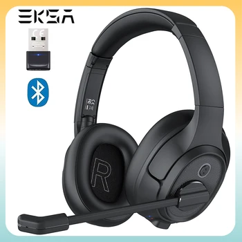 Беспроводные Bluetooth-гарнитуры EKSA H6 с USB-ключом 30 Часов Искусственного Интеллекта с Шумоподавлением Микрофона Над Ухом Наушники для ПК
