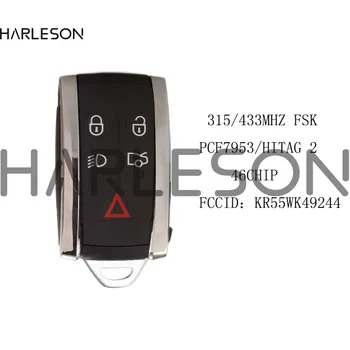 Умный автомобильный ключ 5 кнопок Для Jaguar XF XFR XK XKR 2009-2013 315/433 МГц ID46 7945 FCC: KR55WK49244 бесключевой доступ