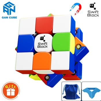 GAN Swift Block 355S 3x3 Магнитный Волшебный Куб 3 ×3 Скоростной Пазл Аксессуары 3X3X3 Детская Игрушка Профессиональный Оригинальный Cubo Magico