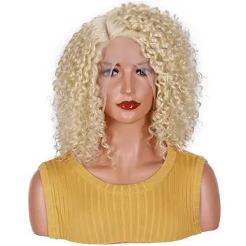 BCHR 613 Афро-кудрявый кружевной парик спереди, синтетические светлые парики для чернокожих женщин, высокотемпературный волокнистый кудрявый парик