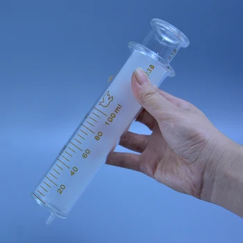 Стеклянный шприц объемом 1-100 мл, стеклянный пробоотборник для клизмы, дозирующий чернила, химическая медицина, шприц для инъекций, усилитель подачи