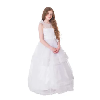 YZYmanualroom/ Платье с цветочным узором для девочек, Кружевное платье, Одежда Принцессы, Детская Официальная вечеринка, свадьба