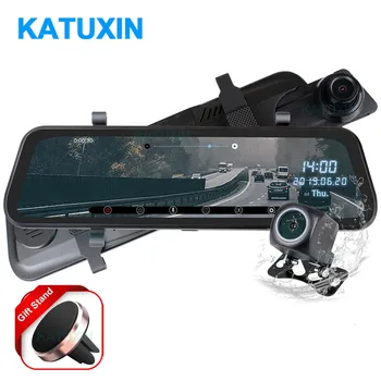 KATUXIN 10 Дюймов 1296 P Видеорегистраторы для автомобилей Зеркало заднего Вида Регистраторы Сенсорный Экран Вождения Регистраторы H19