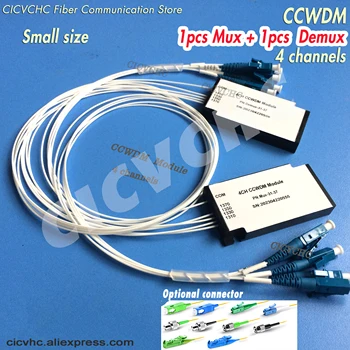 Модуль CCWDM 4 канала со свободным пространством, компактный CWDM Mux + Demux с разъемом LC, SC, FC, ST, E2000
