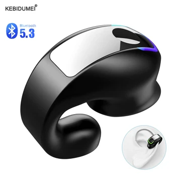 TWS Bluetooth 5.3 Наушники С Клипсой для ушей, Беспроводные Наушники-вкладыши С Микрофоном, Спортивная Стереогарнитура Hi-Fi для Xiaomi iPhone