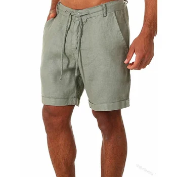 Летние шорты Мужские, новые однотонные повседневные спортивные брюки на шнуровке, мужские модные шорты, мужские баскетбольные брюки, повседневные пляжные шорты