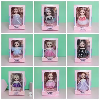 Модные куклы с подвижными суставами BJD 13, одетая девочка, сделай сам, 17 см, Детская игрушка для девочек
