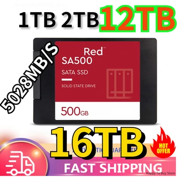 Твердотельный накопитель SSD Red SA500 SSD Объемом 8 ТБ Интерфейс M.2/SATA 3 Емкость сетевого хранилища 1 ТБ 2 ТБ Высокоскоростной передачи данных Твердотельный накопитель