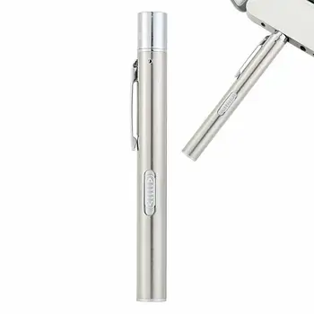 USB Перезаряжаемая медицинская удобная ручка, мини-фонарик для ухода за больными, светодиодная лампа-фонарик с зажимом из нержавеющей стали, карманный светодиодный фонарик