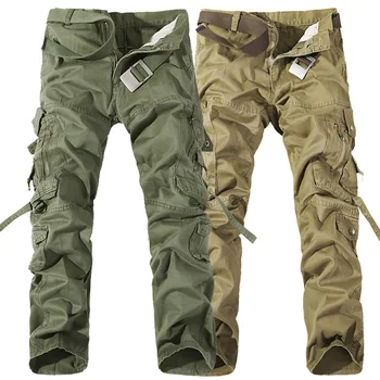 Военные тактические брюки, мужские комбинезоны с несколькими карманами, мужские Свободные хлопчатобумажные брюки-карго, мужские брюки, размер 28-42