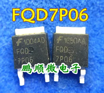 оригинальный новый полевой МОП-транзистор FQD7P06 -7A-60V P-channel 7P06 TO-252