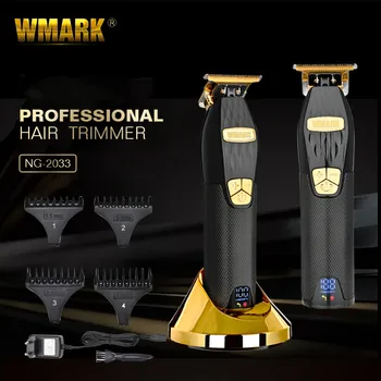 WMARK NG-2033 Парикмахерские Ножницы с цифровым дисплеем, станок для стрижки волос с масляной гравировкой, Электрическая Машинка для стрижки волос