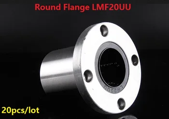 20 шт./лот LMF20UU 20 мм Линейные шарикоподшипники с круглым фланцем, втулка LMF20 20x32x42 мм