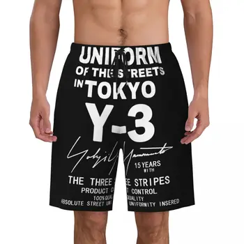 Yohji Yamamoto Пляжные брюки для мужчин, летняя пляжная одежда, Купальник с низкой талией