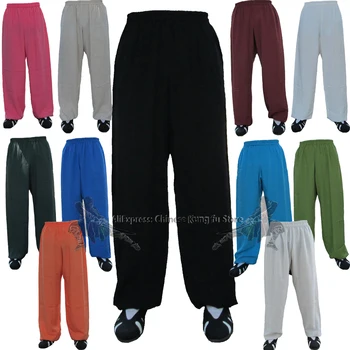 25 Цветов, мягкие китайские брюки для кунг-фу, тренировочные брюки Shaolin Tai chi Wudang На заказ, нужны ваши замеры