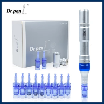Микроиглы Dr Pen Derma Pen Professional Facial Mts Wireless A6 Для ухода за кожей Beauty Dermapen Микроиглы с 12 винтовыми картриджами