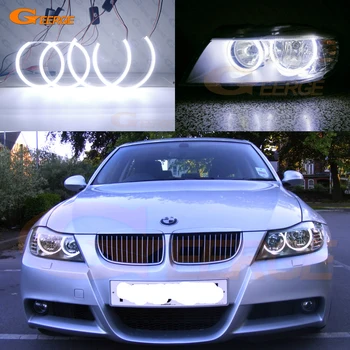 Для BMW E90 E91 LCI 2009 2010 2011 2012 Отличная ультраяркая фара COB Led Angel Eyes Halo Кольца Дневной свет Автомобильный Стайлинг