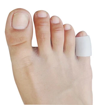 Протектор для пальцев ног Белый Эластичный Силиконовый Чехол Для шлифования пальцев Ног, Защита для ног, Корректор мозоли, Молоток, Сепаратор для пальцев Ног, Подставка для ног 2шт