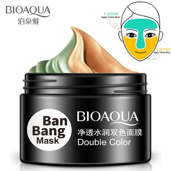 BIOAQUA Ban Bang Двухцветная маска для лица Увлажняющий Крем Для лица Глубокая очистка Пор кожи Лечение Угрей Уход за лицом
