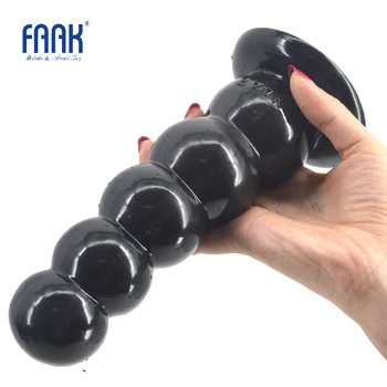 FAAK большой фаллоимитатор сильные всасывающие бусины анальный фаллоимитатор коробка упакованная анальная пробка мяч анальная пробка секс игрушки для женщин мужчин товары для взрослых секс-шоп