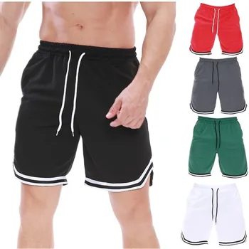 2023 Летние сетчатые дышащие мужские баскетбольные шорты большого размера, спортивные штаны для фитнеса, мужские пляжные брюки, шорты five cent