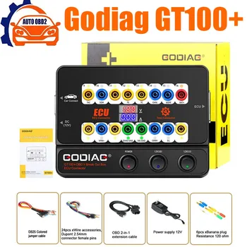 Godiag GT100 + GT100 Pro OBDII Breakout Box Разъем для подключения ЭБУ к скамейке Добавляет электронный индикатор тока и протокол CANBUS