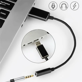 Разъем аудиоадаптера с разъемом USB 3,5 мм для настольного компьютера PS4 MacBook