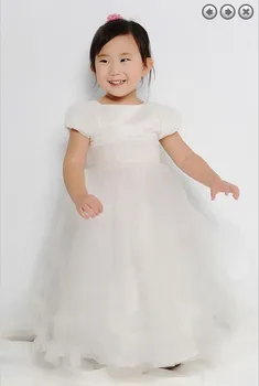 бесплатная доставка, свадебные платья с цветочным узором для девочек 2022, Рождество для первого причастия, праздничные платья для девочек, белое платье