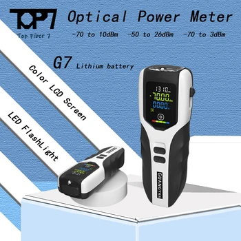 Высокоточный Измеритель Оптической мощности Перезаряжаемой Батареи G7 FTTH Цветной ЖК-экран Волоконно-Оптический Измеритель мощности со Вспышкой OPM