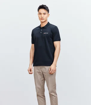 DZ3380, мужская футболка с отворотом в американском стиле, новая мужская футболка с короткими рукавами и принтом сзади.