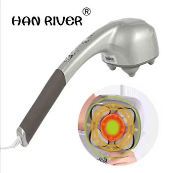 Палочка-массажер для взрослых с 4 головками, электрический массажер для шейного отдела позвоночника, многофункциональный вибрационный массажный молоток для всего тела с шейкой талии