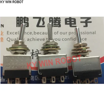 1 шт./лот, импортированный из Японии, маленький кнопочный переключатель, 9 футов, 2 передачи, трехпозиционный переключатель с поворотной головкой, отверстие 6 мм