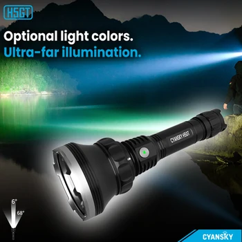 CYANSKY H5GT, Многоцветный охотничий фонарик, Зеленый Охотничий фонарь для отслеживания крови свиней, фонарь хищника для ночной охоты
