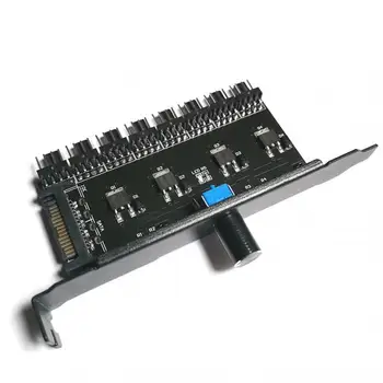 Регулятор Скорости Охлаждающего Вентилятора 12V 3Pin/4Pin 8-Полосный Концентратор PCI Битный Корпус Вентиляторы С Бесступенчатой Регулировкой Контроллеров Запчасти Для бытовой Техники