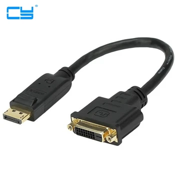 15 см Curto DP DisplayPort para DVI-D Macho para Femea 24 + 1 Контактный Адаптер Конвертер Кабель Шнур