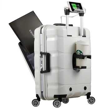 Многофункциональный открытый багажник, небольшой 20-дюймовый кейс для деловых поездок, алюминиевый каркасный кейс для тяги