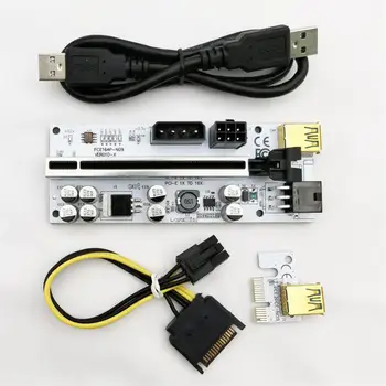 Видеокарта 60 см 6pin Pci-e X1-X16 Удлинительный кабель для доски Linux/Xp/ Win7 8 10 Pci-e X1-Pcie X16 Карта расширения