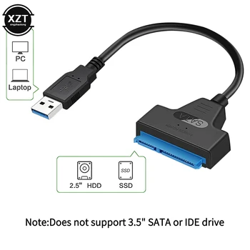 200 мм 22-Контактный Кабель SATA III для 2,5-Дюймового жесткого диска HDD SSD USB-адаптер 3,0 5 Гбит/с Высокой Скорости для MacBook PC Компьютерные Аксессуары