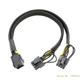 8-контактный разъем к двойному 8-контактному кабелю-адаптеру 22 см CPU 6Pin к PCIE 2X 8Pin (6 + 2) Кабель-разветвитель питания видеокарты