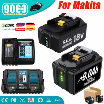Для Makita Перезаряжаемый 18V 3.0AH/4.0AH/6.0AH/9.0AH Литий-ионный Аккумулятор BL1830 BL1815 BL1860 Сменный Аккумулятор для электроинструмента/зарядное устройство