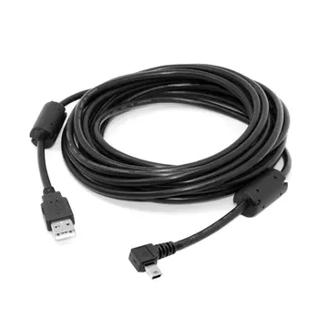 5pin Mini USB B Type Мужской 90 градусов под левым углом к USB 2.0 Мужской кабель для передачи данных 5 метров с ферритовым сердечником EMI