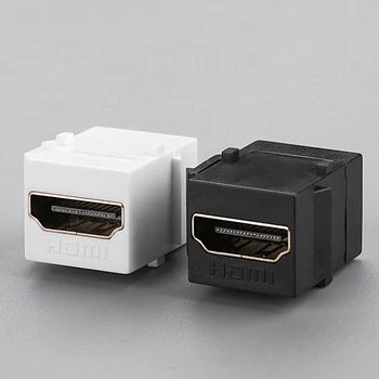 Разъем HDMI2.0 Белого цвета, Совместимый с HDMI, Разъем для подключения разъема от женщины к женщине