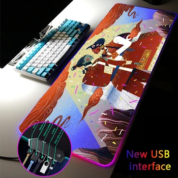 MRGLZY Игровой мультиинтерфейсный коврик для мыши в китайском стиле RGB, СВЕТОДИОДНЫЙ USB-концентратор, Коврики для мыши, Ковры, Большой игровой Коврик для компьютерного стола для Csgo