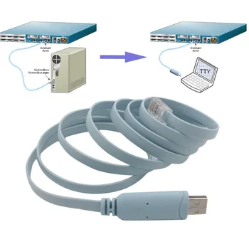 Кабель длиной 1,8 м от USB до консоли RJ45, кабель последовательной консоли, Экспресс-сетевые маршрутизаторы, кабель для маршрутизатора Cisco Для Huawi