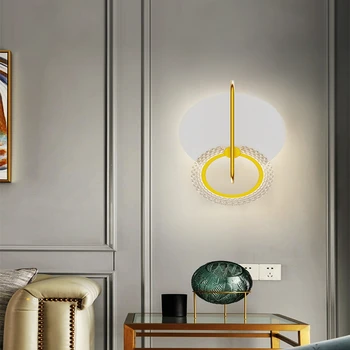 Прикроватный настенный светильник спальня простая современная креативная светодиодная гостиная стена для кабинета коридор ТВ фон настенный светильник