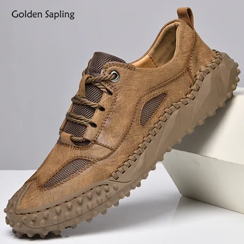 Мужская уличная обувь Golden Sapling, Модная обувь для горных походов, Дышащая мужская повседневная обувь, Классическая обувь на плоской подошве, Лоферы для отдыха