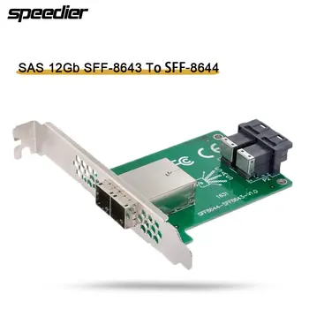 Двухпортовый адаптер Mini SAS HD SFF-8644 с внутренним разъемом SAS HD SFF-8643 PCBA с Низкопрофильным Кронштейном