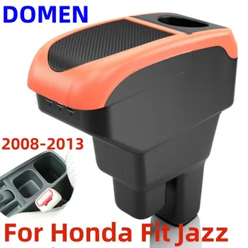Новый Для Honda Jazz Подлокотник коробка Для Honda Fit Jazz 2 Автомобильный Подлокотник 2008-2013 Коробка для хранения подлокотников автомобильные аксессуары Двойной Слой USB